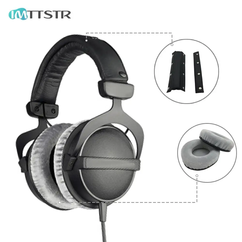 IMTTSTR 100mm Universal DT770 DT880 DT990 Headset Cushion Bumper Cover Cups Replacement Ear Pads Earpads for Beyerdynamic