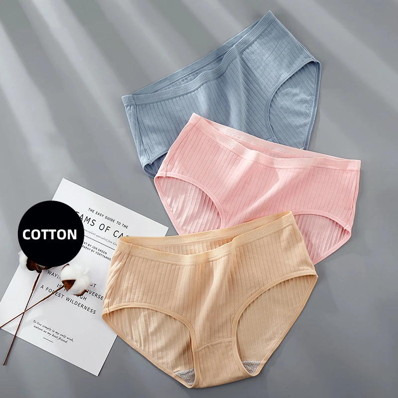 

3 Pcs/lot Plus Size Panties for Woman Underwear Sexy Lace Breathable Soft Briefs Female Briefs Panty Sexy Traceless Panties