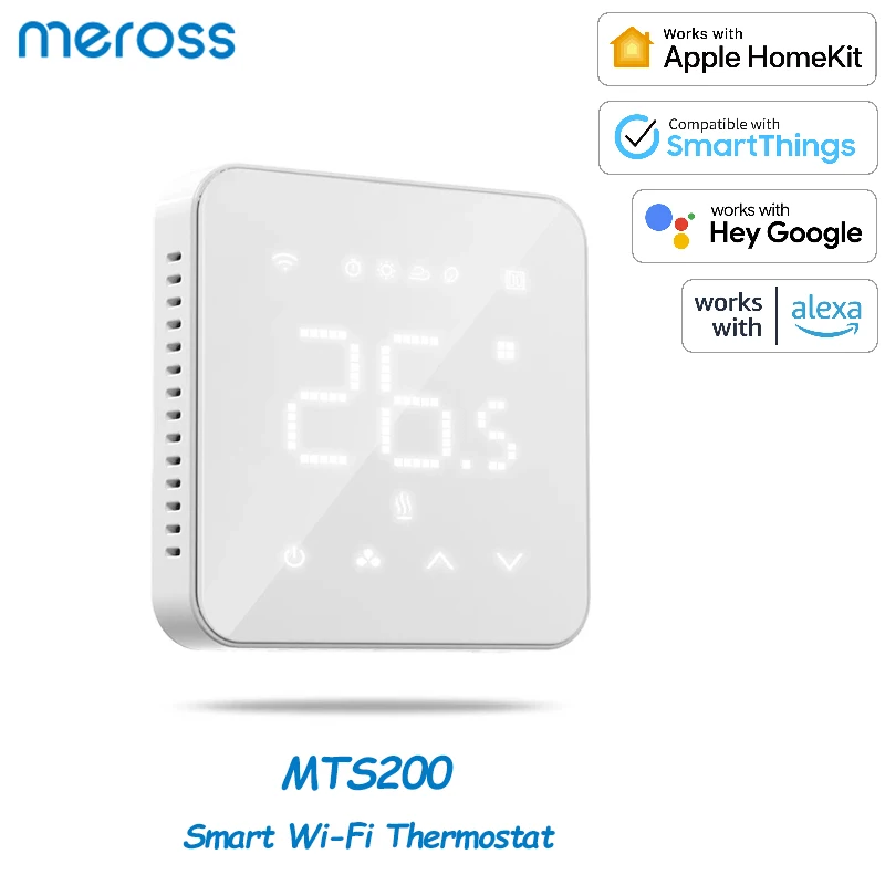 Meross Smart Wi Fi Thermostat MTS200HK For Electric Underfloor Heating  System Works with HomeKit Amazon Alexa Google Assistant|Smart Remote  Control| - AliExpress