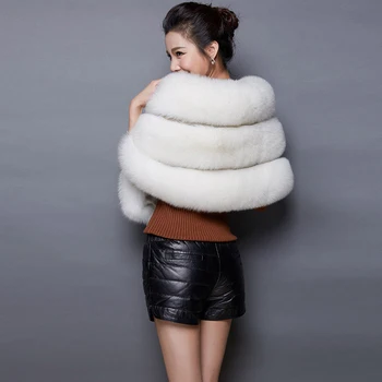 

Imitation fox fur shawl 2020 autumn and winter new ladies waistcoat Korean Style sleeveless cloak fur coats