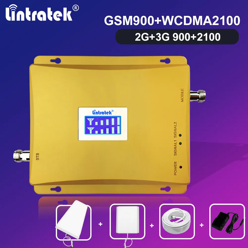 Lintratek 3g gsm900 повторитель GSM WCDMA 2100 усилитель сигнала сотового телефона 2g 3g сотовый голосовой интернет 2100 усилитель S55