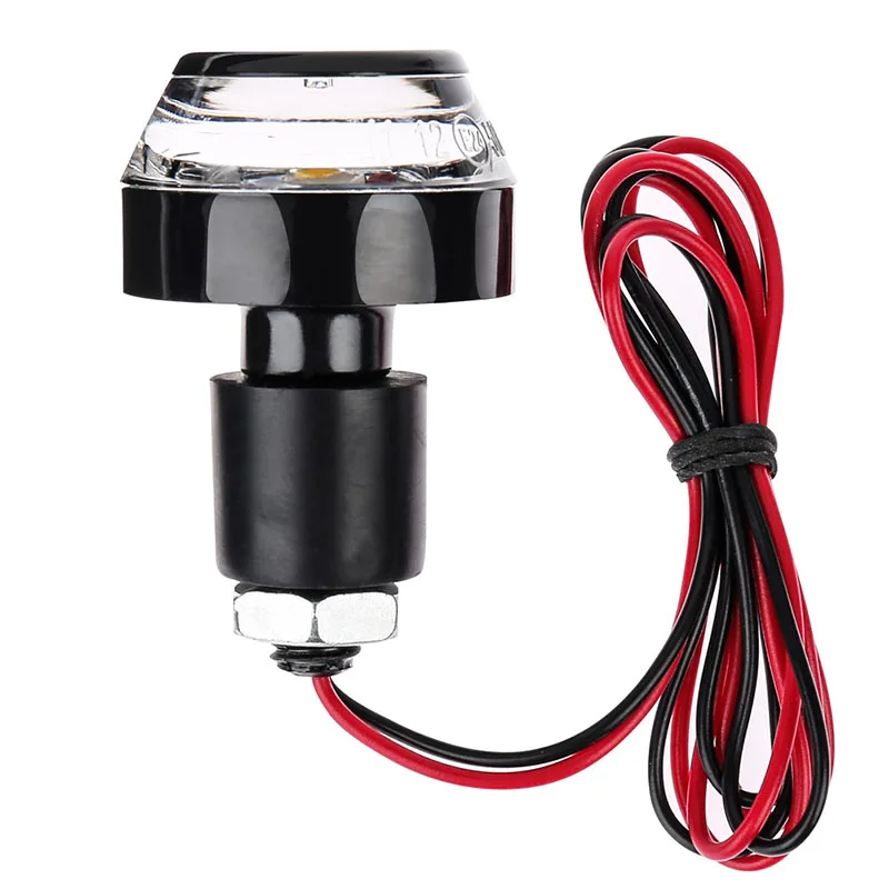 

Universal LED Handlebar Motorcycle Turn Signal Light Amber Indicator Flasher 22mm Bar End Blinker Car Accessories New