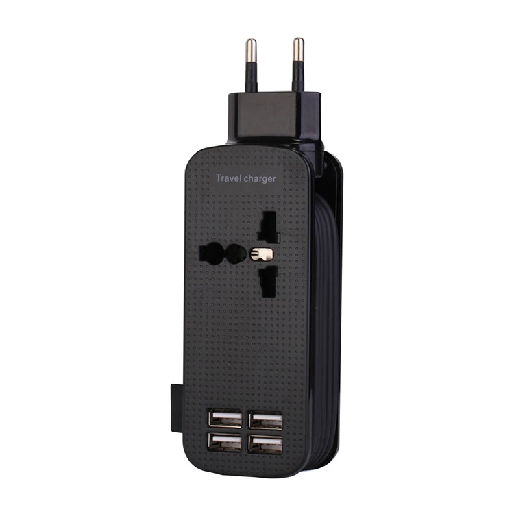 EU Plug Nohon дорожное зарядное устройство для iPhone 11 Pro Max XS AC Розетка 4 порта USB зарядное устройство для samsung Xiaomi Nexus мобильный телефон планшет адаптер - Тип штекера: EU Plug