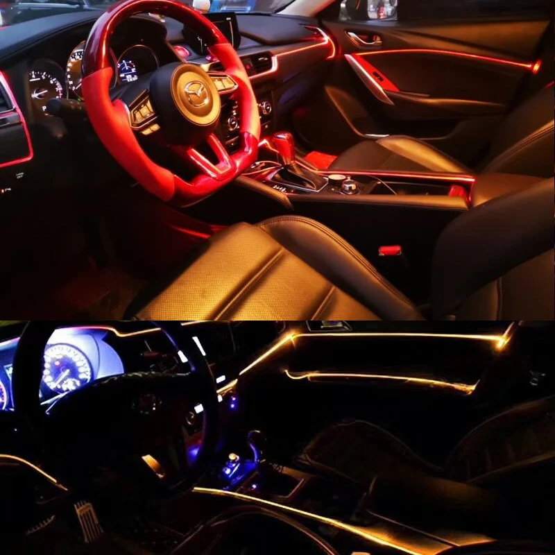 

for Beijing BJ402013-2016 2.0T 2.3T 2.4L led rgb sound control app auto ambient atmosphere light car Interior Decorative lights