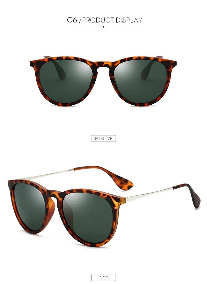 Модные ретро классические металлические круглые поляризованные солнцезащитные очки для мужчин и женщин роскошные высококачественные винтажные зеркальные солнцезащитные очки UV400