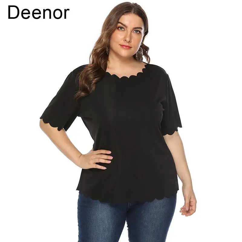 Рисунок 3 - Женская летняя Однотонная футболка Deenor