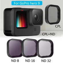 

GoPro 9 Lens Filters CPL ND8/16/32 Len Protector 9H Hardness Filter Set For GoPro Hero 9 Black Sports Camera Accessories