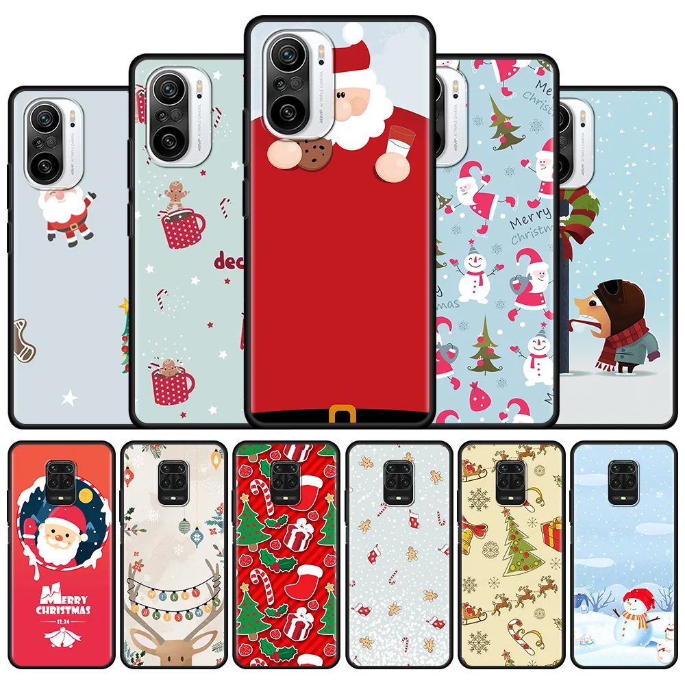 Рождественский новогодний чехол для Xiaomi Redmi Note 9S 9 8 Pro 10 5G K40 9C 9A 8T 7 9T 7A 8A 6A 6 мягкий