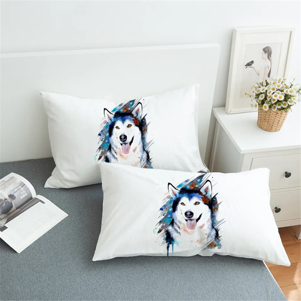 Wolf Galaxy от Pixie Cold Art чехол для подушки с изображением Луны, детский черный декоративный чехол для подушки с изображением белой лисы, наволочка для подушки с изображением планеты, для мальчиков, для дома, 50x75 см
