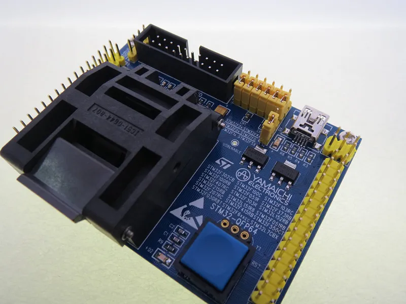 Раскладушка GD32F103 GD32L103 STM32F STM32L-LQFP64 YAMAICHI IC Сжигание сиденье адаптер тестовая розетка тестовая скамья