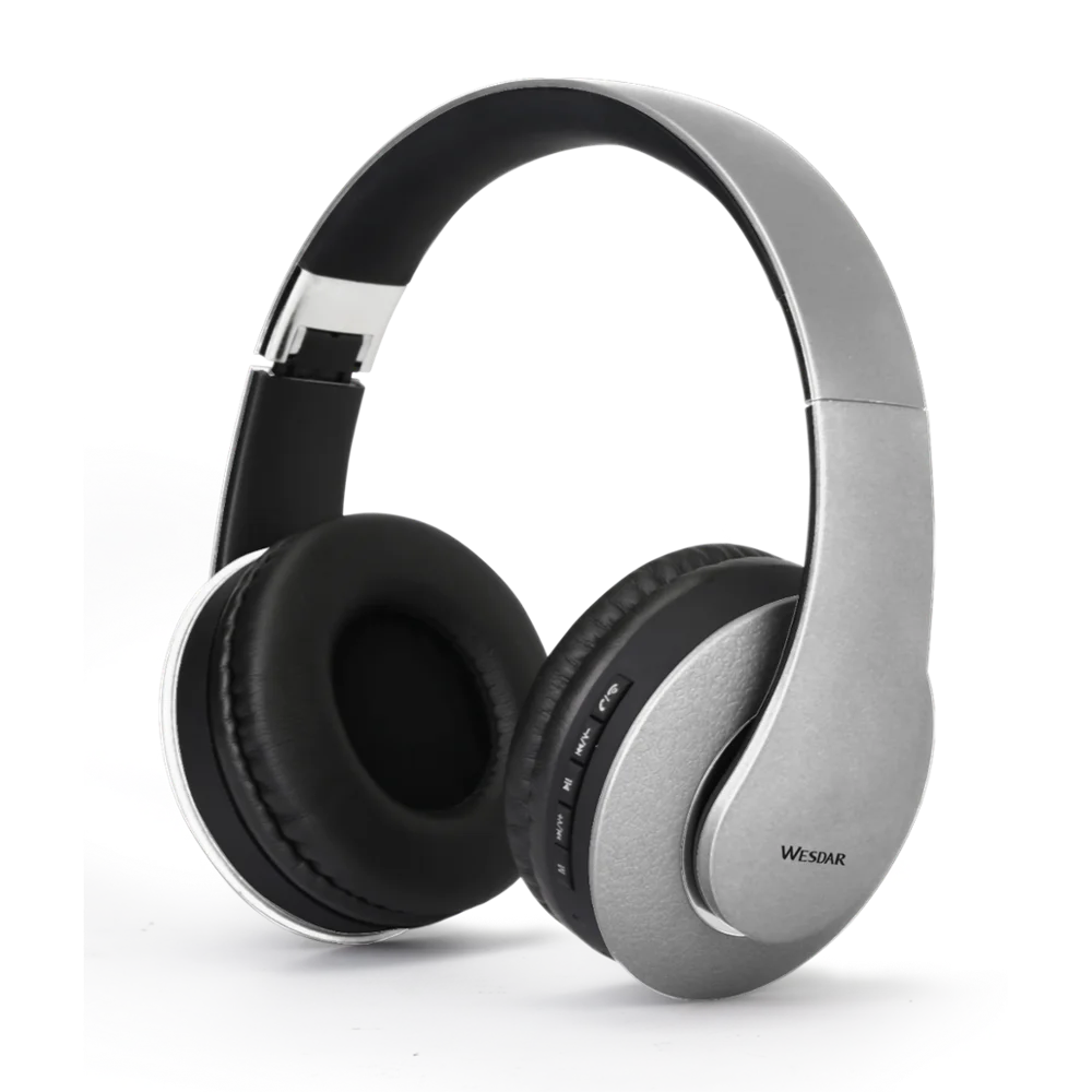 WESDAR WBH-BH2 Bluetooth беспроводные наушники для xiaomi huawei samsung Iphone - Цвет: Серый