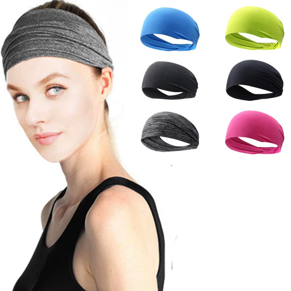 1Pc Elastic Yoga Headband Sport Sweatband Women/Men Running Hair Band Turban Outdoor Gym Sweatband Fitness Bandage Accessories