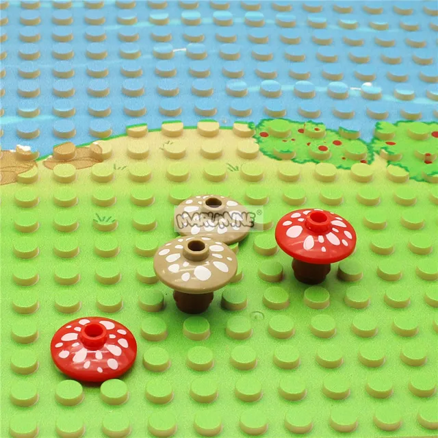 Marumine MOC Mushroom 12992 Building Blocks Fungus 59900 4740 40PCS Plant Natural Parts Pieces Model Accessories Stacking Bricks 3