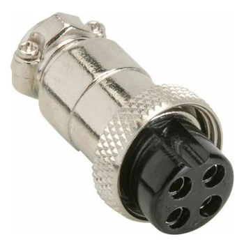 

Brand New And High Quality 4 Pin Round Microphone Connector For Kenwood Yaesu Alinco Icom 10 Tec