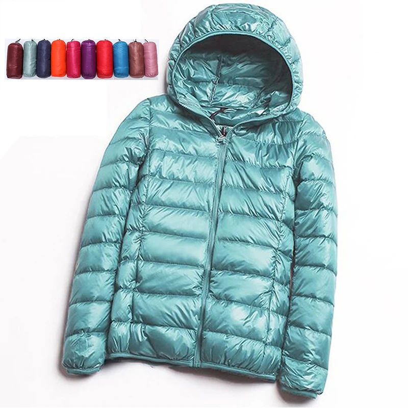 

2019 New Autumn Winter Women Thin White Duck Down Jacket Parka Female Ultra Light Down Coat Short Tops Pocket Parkas Plus Size
