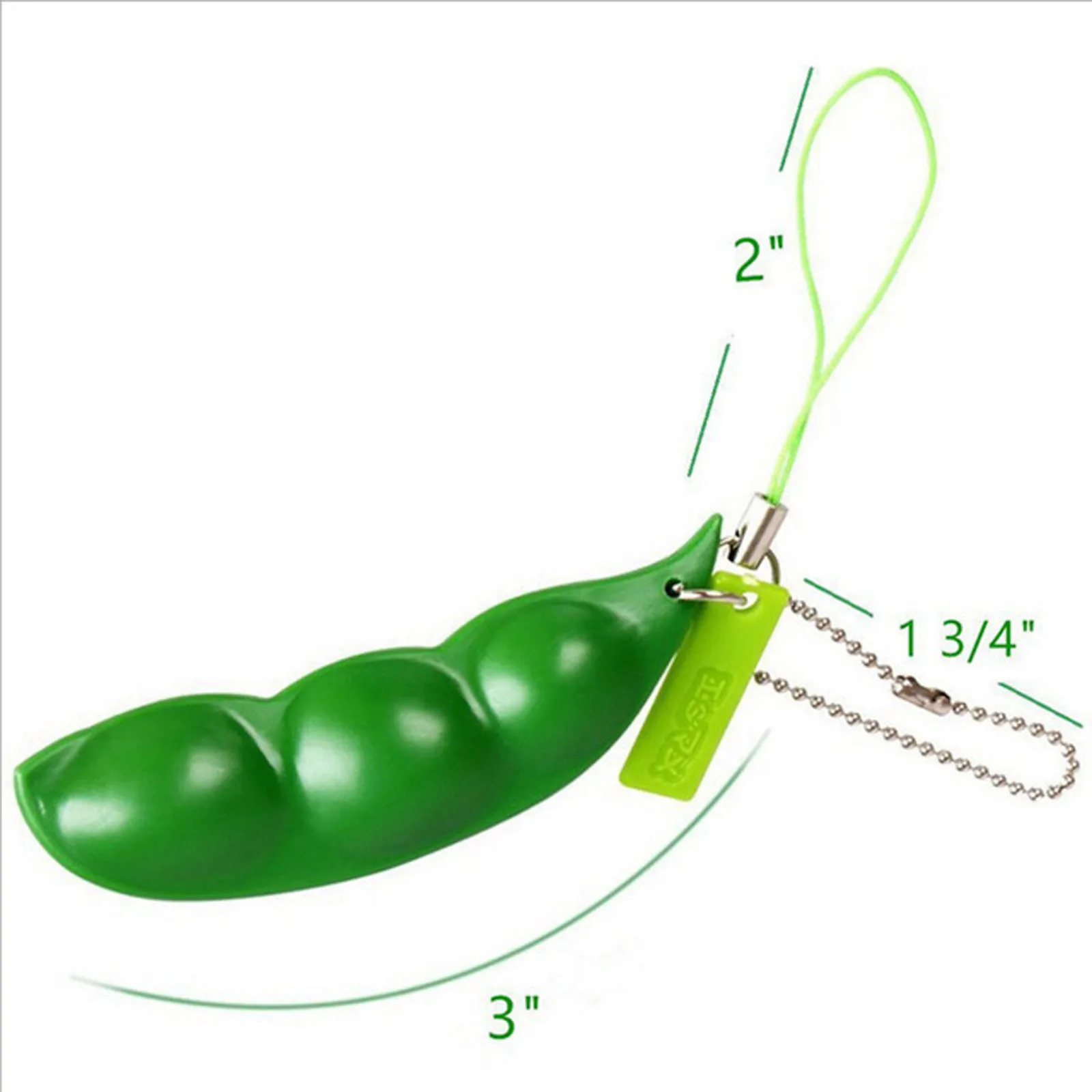 2021 Edamame Fidget Toy Squishy Squeeze Peas Beans Keychain Anti Stress Adult Rubber Boys Stress Decompression Kids Toys