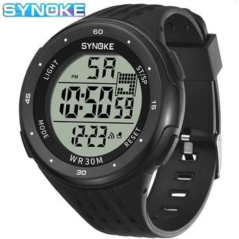 

SYNOKE Outdoor Sports Men Digital Watches Casual Luminous Waterproof Large Dial Shockproof Watch Chronograph Relogio Masculino