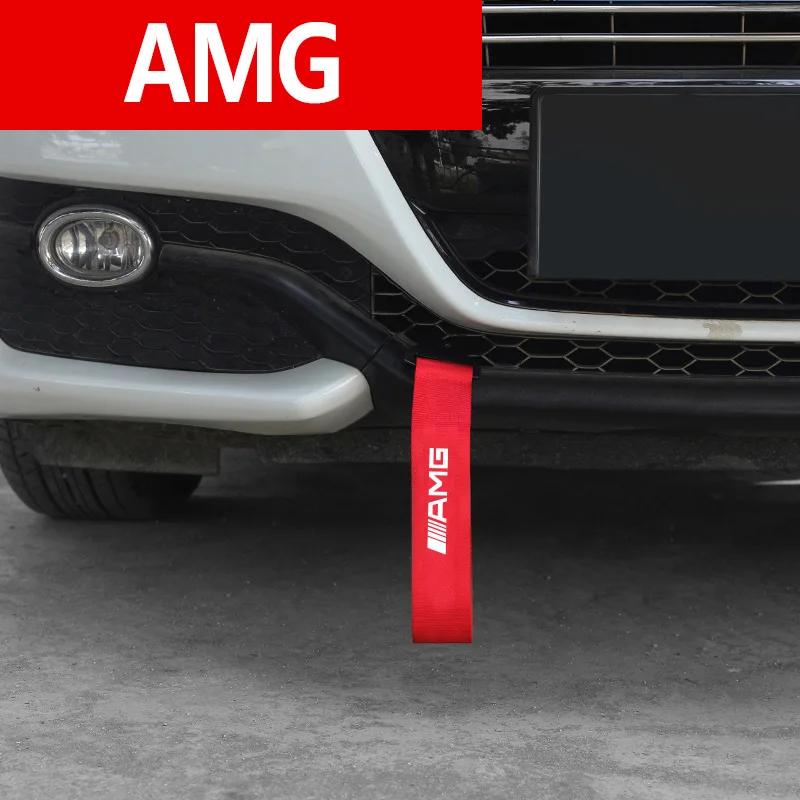 

1pc For Mercedes-benzs A B R G Class GLK GLA C200 Towing Rope Nylon trailer Tow Ropes Car Tow Eye Strap Tow Strap Bumper Trailer