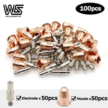 Electrodes Nozzle Tips PT40 PT60 IPT-60 S25 S45 Plamsa cutter torch Trafimet Style PKG/100