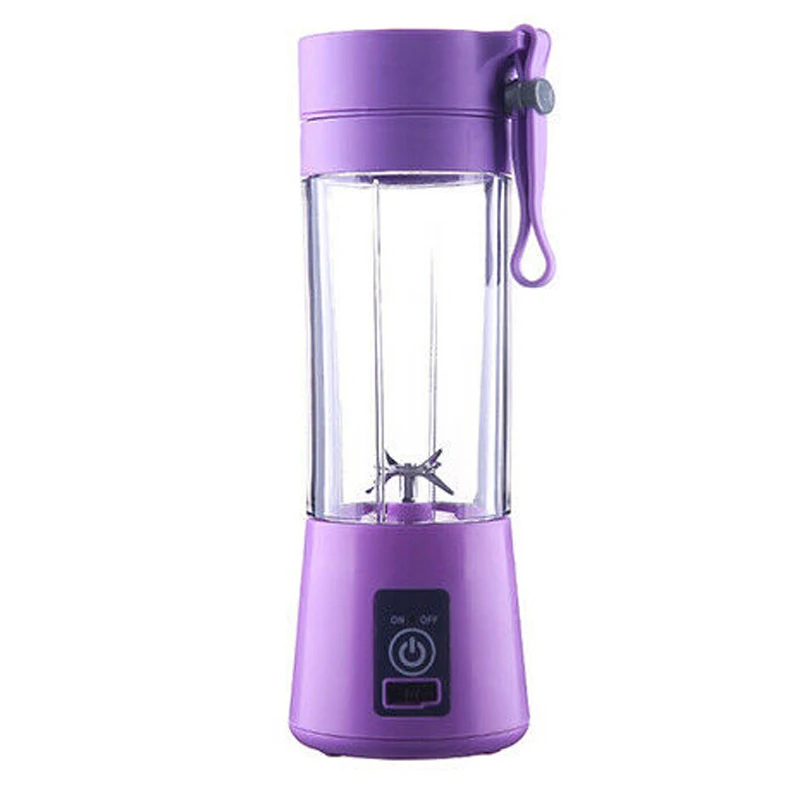 Фиолетовый Портативная соковыжималка USB перезаряжаемая Миксер для смузи кухонный инструмент 380 мл HUG-предложения - Цвет: Фиолетовый
