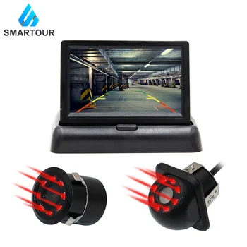 

Smartour Car Rear View Camera 4.3" Car monitor TFT LCD Parking Rearview System for Backup Camera Support VCD DVD Reverse image