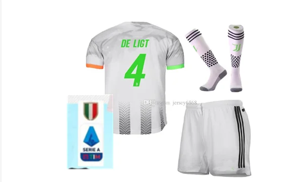 19, 20, Детский комплект+ носки juve, Футбольная Футболка BUFFON Dybala DE LIGT Ramsey Ronaldo Kean, Детские трикотажные изделия с бесплатной заплаткой - Цвет: kids