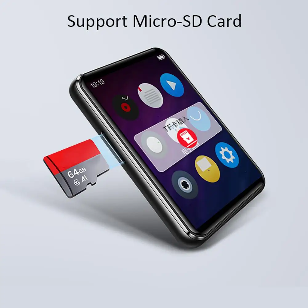 Полный сенсорный экран MP3 Bluetooth MP3 плеер с fm-радио видео плеер электронная книга MP3 плеер Bluetooth с динамиком для BENJIE X5