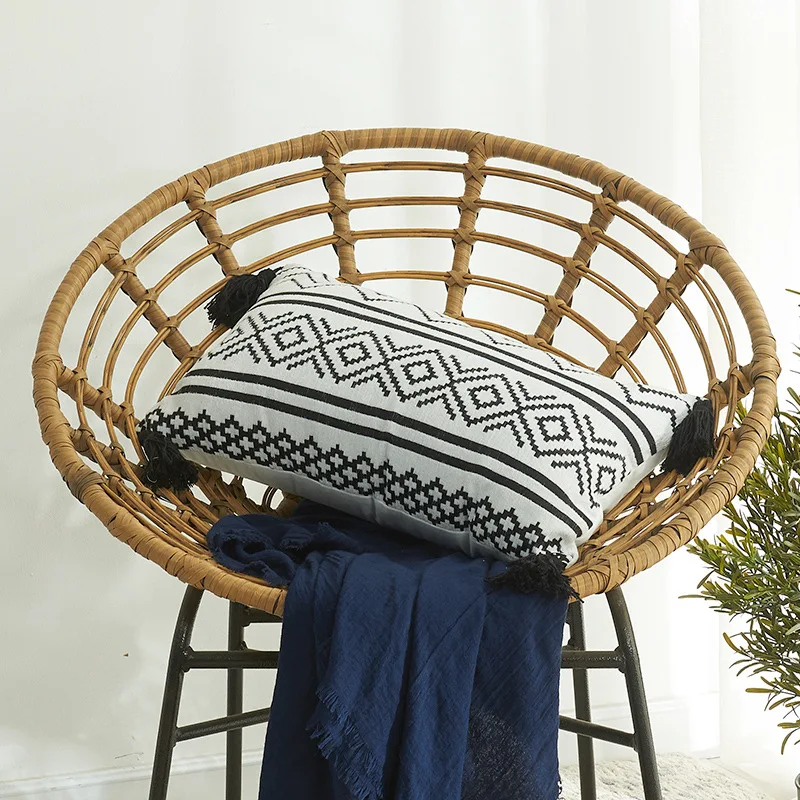 Home Decor Nordic Chenille Geometric Jacquard Tassel Hugging Pillow Case Sofa Pillow Case Cushion Cover car chair cushion cover throw pillow cover cushion covers pillow case pillow covers cushion cover