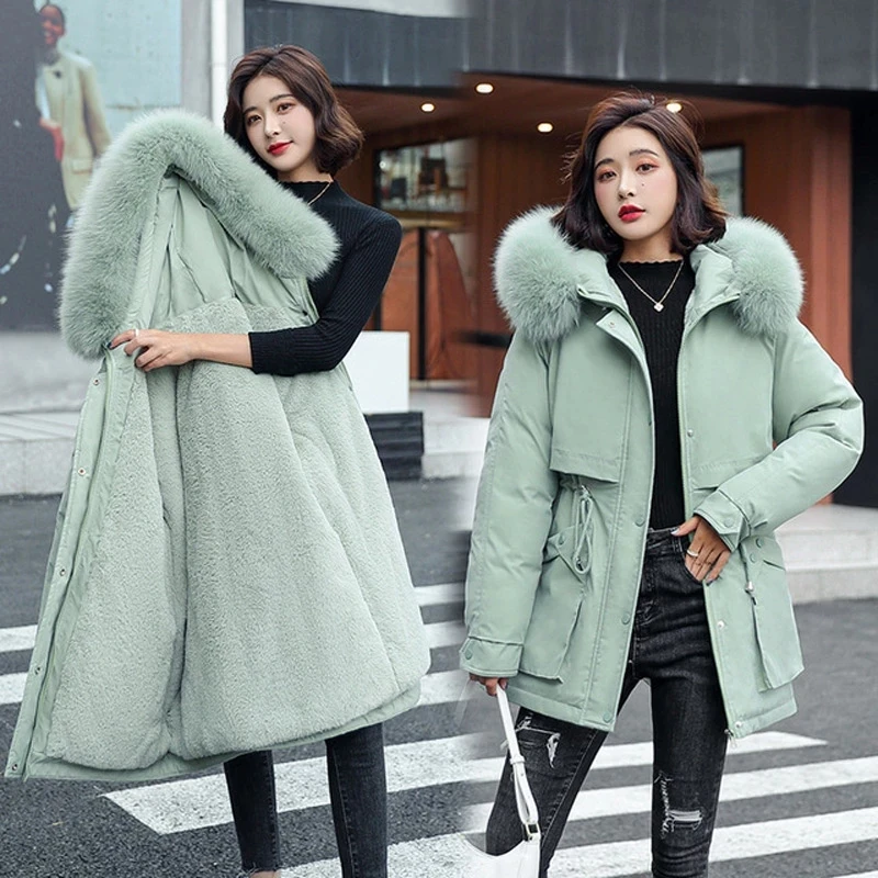 Lo mejor abrigo terciopelo mujer - Parkas 2022 - Aliexpress