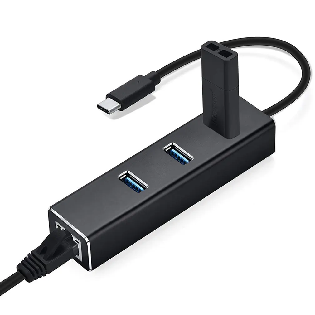 Алюминиевый 1000 Мбит/с Тип c USB концентратор 3,0 с гигабитным Ethernet RJ45 порт сетевой адаптер портативный концентратор данных для MacBook