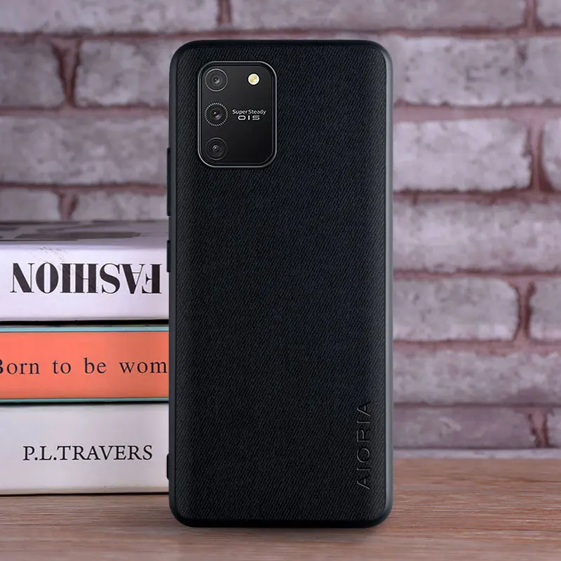 Case for Samsung Galaxy S10 Lite coque Luxury textile Leather skin soft TPU hard cover for samsung galaxy s10 lite case 5