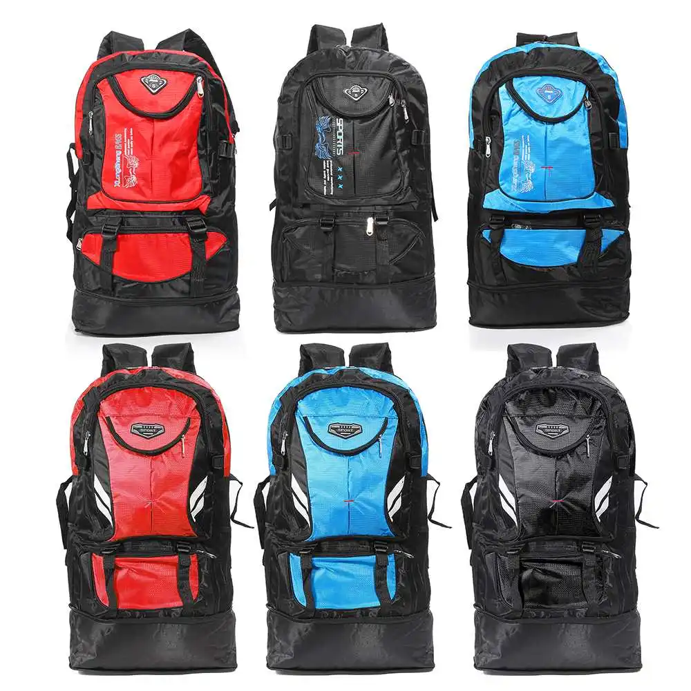 65L Large Capacity Outdoor Sports Backpack Men And Women Travel Bag Hiking Camping Climbing Fishing Bags Waterproof Backpacks