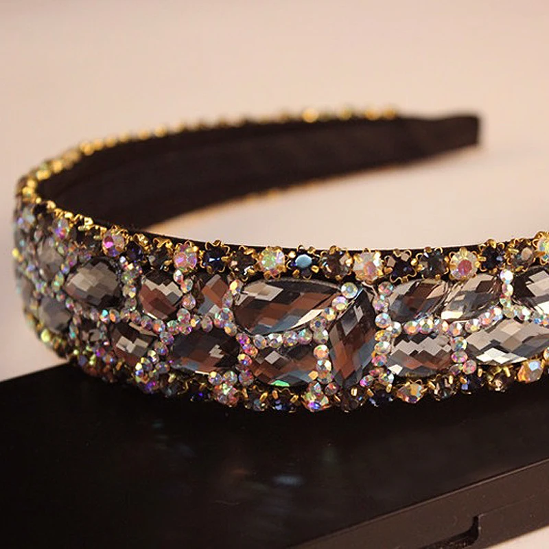 Bridal Headwear Hair Accessory Hair Headdress Handmade Crystal Stone Bridal Headbands Rhinestone Wedding Hairbands For Women Fashion Hair Accessories