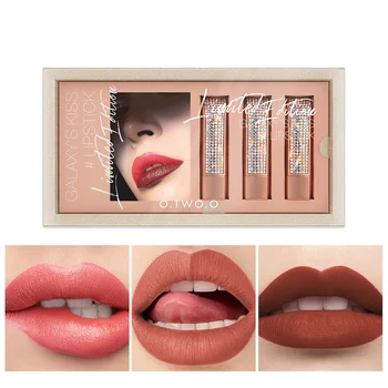

Skin Care Products Face Makeup 3 Pieces Lipstick Suit Matte Moisturize Easy To Color Meet Different Needs Sparkling with Light