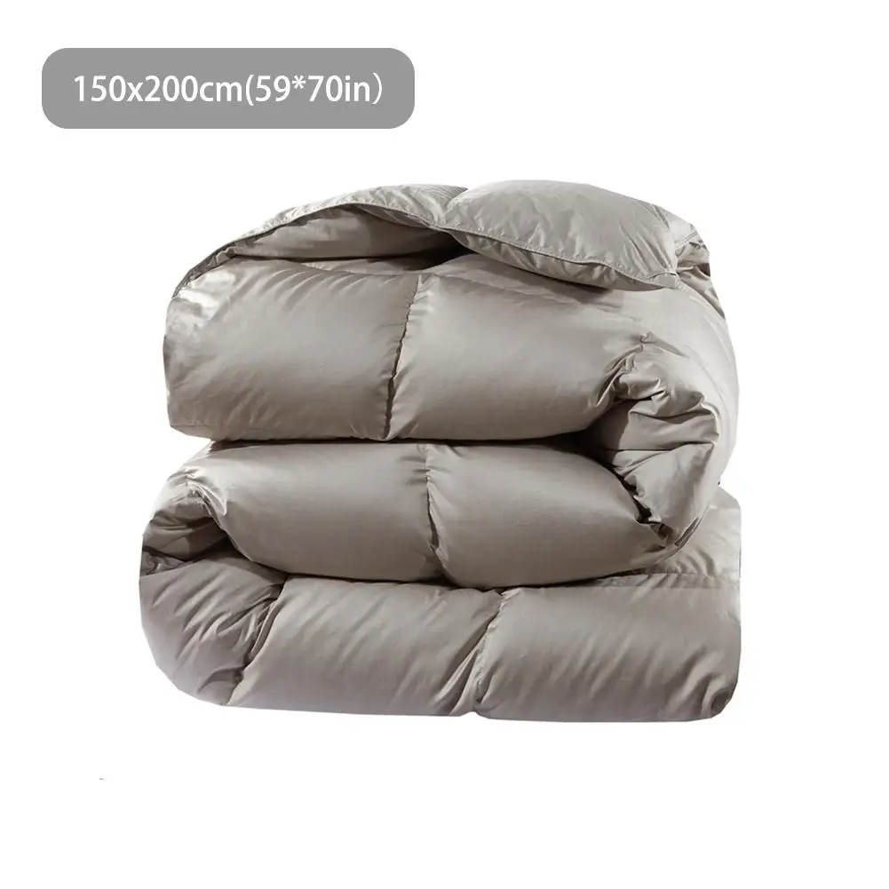 Теплое зимнее утепленное одеяло/пуховое одеяло/стеганое одеяло, пуховая ткань, микрофибра, наполнитель, моющийся Комплект постельного белья, альтернативное пуховое одеяло для дома - Цвет: 1.5m x 2m Gray
