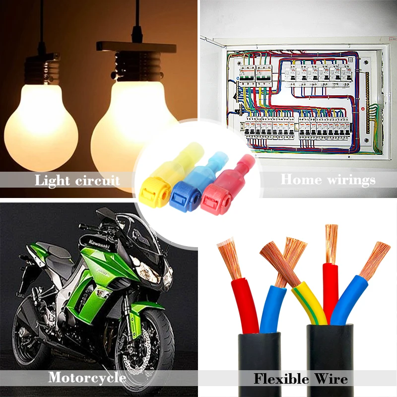 Wire Connectors Quick Electrical Cable Connectors Snap Splice Lock Wire Terminal Crimp Waterproof Electric Connector