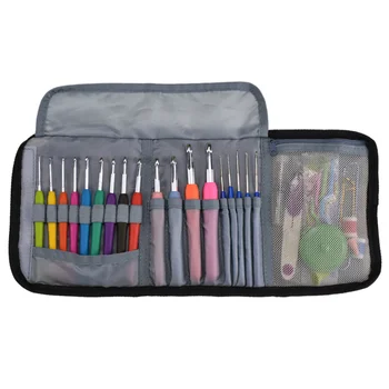 

49PCS Knitting Tools Set Household Crochet Hooks TPR Crochet Suit Gadgets Pro Waves Kit Knitting Needles