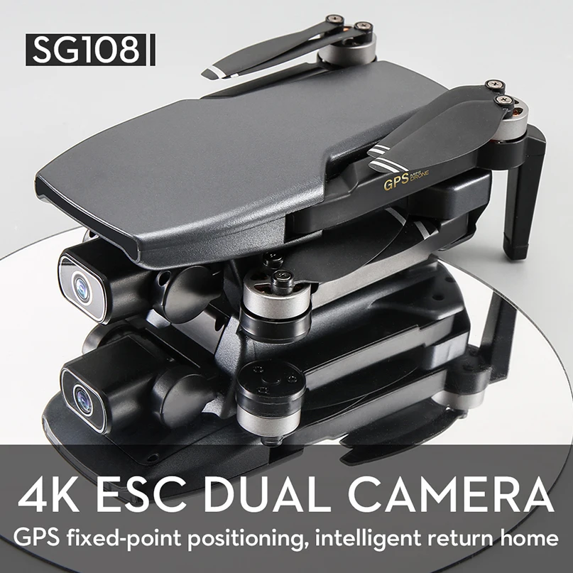 5G Wifi FPV SG108 GPS Drone 4K HD Dual Camera Brushless Optical Flow RC Quadcopter Follow Me Mini Drone 25 min Flight Time