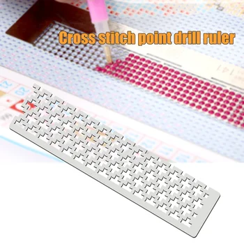 

125 Square DIY Cross Stitch Ruler Diamond Painting Tools Handmade Scrapbooking Tools For Photo Cross Stitch Point Drill Net Rule