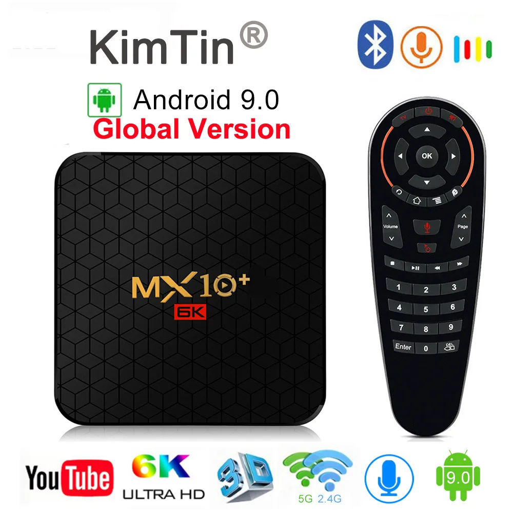 ТВ-приставка MX10 Plus Smart TV Box Android 9 0 Allwinner H6 UHD 4K медиаплеер 6K декодирование