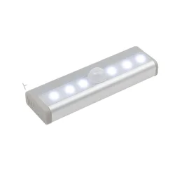 Veilleuse LED avec capteur de mouvement PIR, lumière à intensité réglable, sous meuble, pour placard, garde robe, escaliers, nouveauté 2020, 6/10 