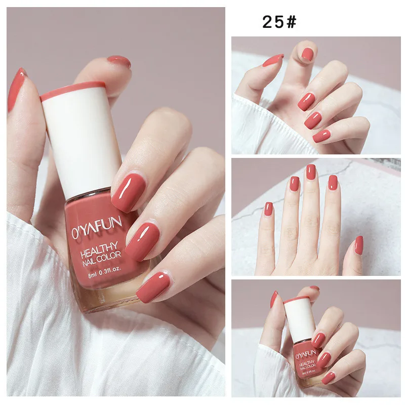 Nail Art Tearable Quick Dry Normal Without Lamp Nail Polish Glitter Sequins UV Varnish Matte Waterproof No-bake Polish