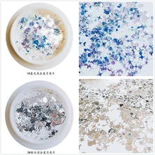 Стиль Японский стиль стиль Маникюр звезда месяц блесток смешанный Blueray серебряные блестки украшения наклейки для ногтей