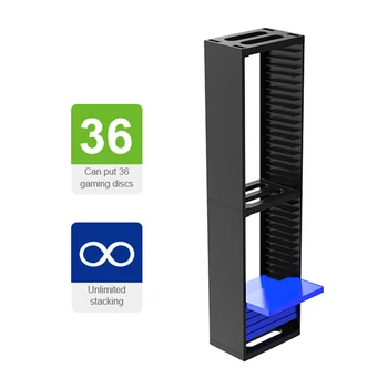 

Game Disk Stand Holder Game Electronics Exterior Decoration Parts Modular Game Storage Tower for PlayStation 4 PS4 Slim Pro
