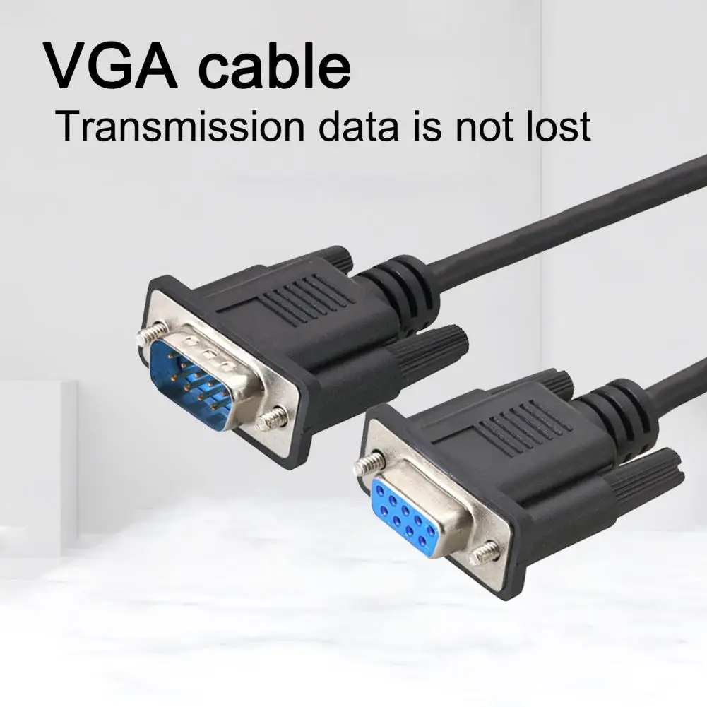 

Удлинительный кабель VGA практичный HD-совместимый 150/300 см 9-контактный переходник «штырь-гнездо» для ПК