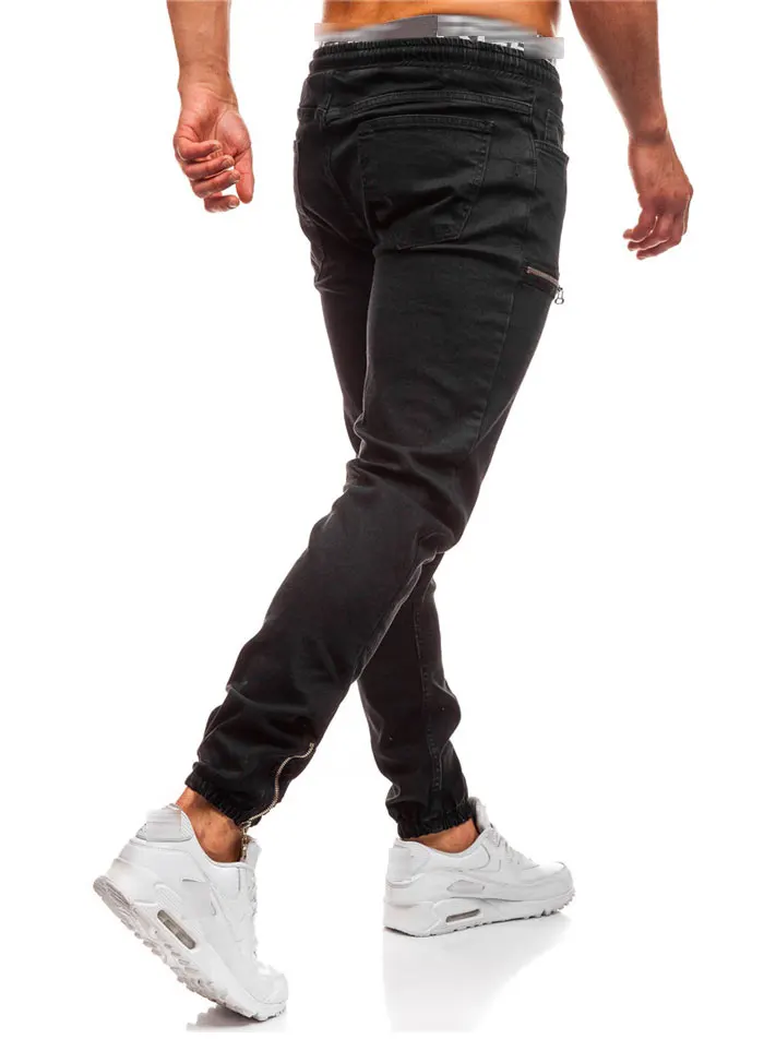 3 вида стилей Для мужчин эластичные узкие байкерские Slim Fit джинсовые Для мужчин с несколькими карманами, брюки карандаш с молнией Для мужчин повседневные джинсы модные повседневные штаны