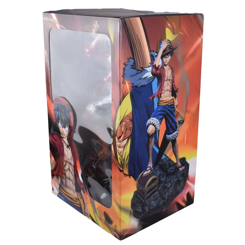 Original Box Цельная обезьяна д Луффи супер размер версия фигурка 1/4 масштаб окрашенная фигура пиратский флаг Статуя Луффи ПВХ фигурка игрушка - Цвет: Original Box