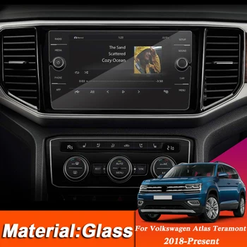 

Car Styling Dashboard GPS Navigation Screen Glass Protective Film Sticker For Volkswagen Atlas Teramont Control of LCD Screen