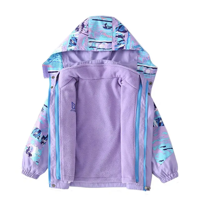 

Куртка-ветровка для девочек; Спортивный жакет, комплект из 2 предметов, Детское пальто с капюшоном и Водонепроницаемый пальто для девочек-подростков возрастом от 120-170 детская куртка для пешего туризма, LM016