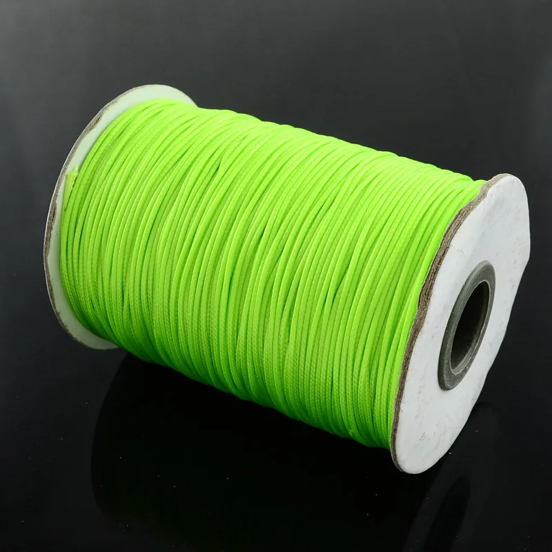 LawnGreen Pandahall 1,5 мм корейский вощеный полиэфир моток веревки для ожерелья бисерный браслет ювелирное изделие изготовление около 185 ярдов/рулон - Цвет: LawnGreen